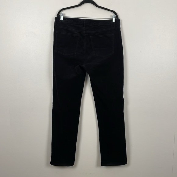 Talbots Corduroy Straight Leg Womens 14 Black 5 Pocket Plus Size Relaxed Pants - Picture 5 of 11